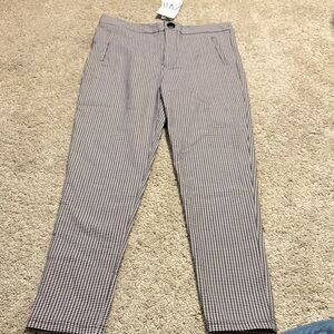 Zara High Waisted Leggings Houndstooth Print Large NWT